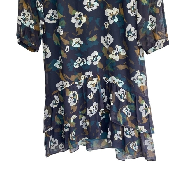 Cabi Dress Women Small Green White Pirouette Floating Floral Flower Preppy Bloom - Picture 5 of 12